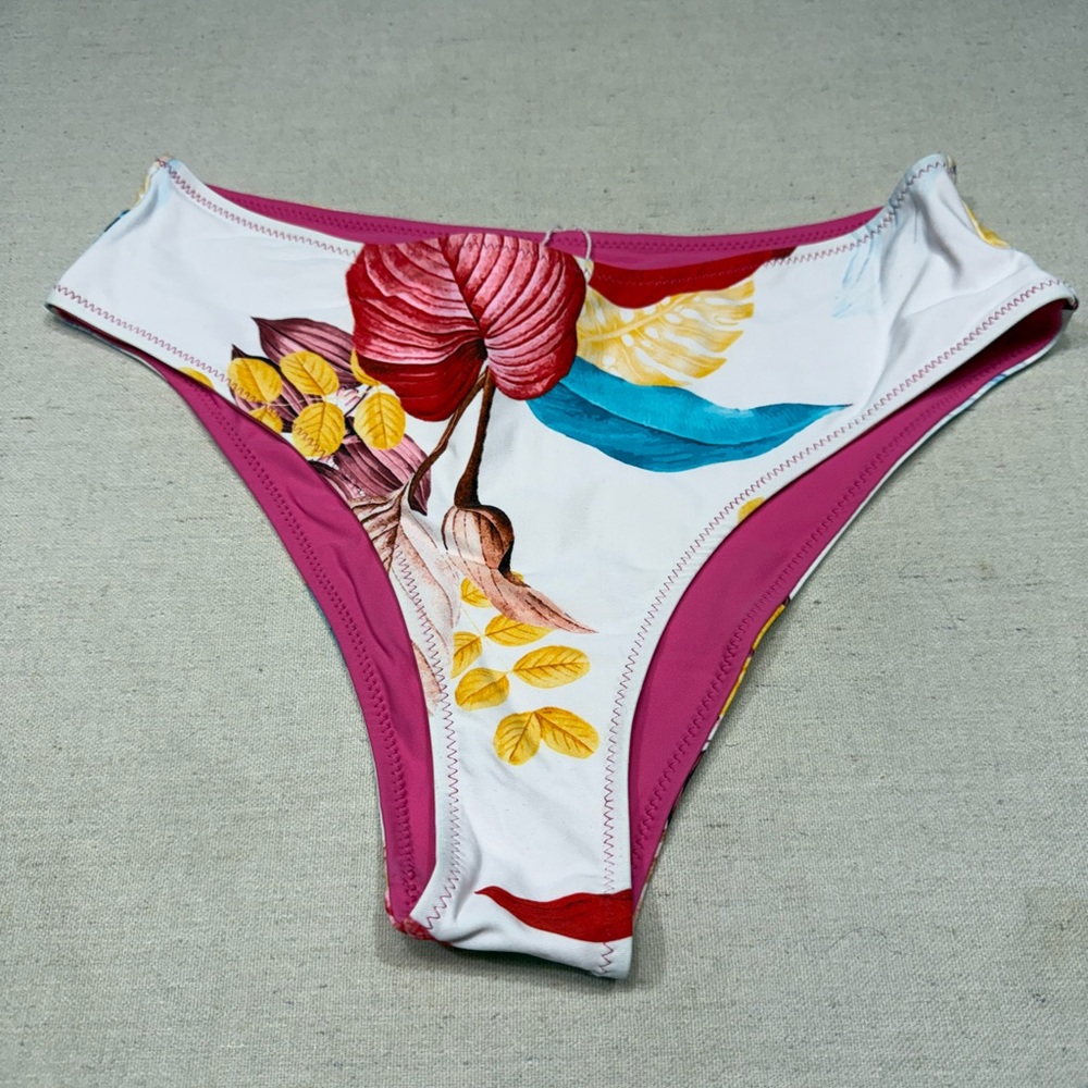 Cupshe - Floral Print Brazilian Bikini Bottom - Size Medium - NWT